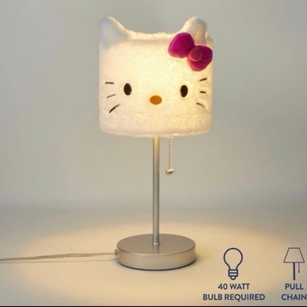 Hello kitty fuzzy lamp